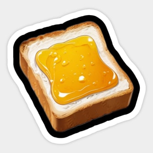 Orange Kawaii Yummy Vintage Since Sandwich Toast Bread Sticker